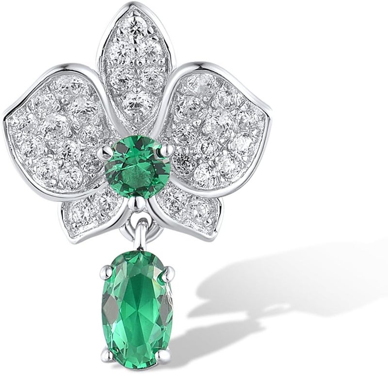 Santuzza Sterling Silver Gemstone Flower Pendant for Women - Image 1